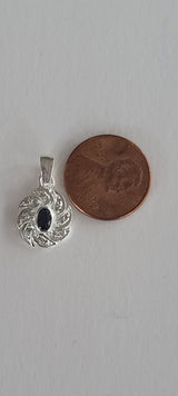 Natural Diamond Studded Precious Blue Sapphire 925 Sterling Silver Assorted Vintage Pendants Necklace - AAA Grade Handmade - Gifts For Her