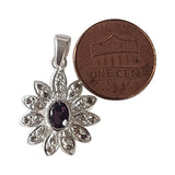 Natural Diamond Studded Precious Blue Sapphire 925 Sterling Silver Assorted Vintage Pendants Necklace - AAA Grade Handmade - Gifts For Her