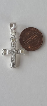 Natural Diamond Studded Precious 925 Sterling Silver Assorted Vintage Cross Pendants Necklace - AAA Grade Handmade Jewelry - Gifts For Her