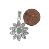Natural Diamond Studded Precious Emerald 925 Sterling Silver Assorted Vintage Pendants Necklace - AAA Grade Handmade Jewelry- Gifts For Her