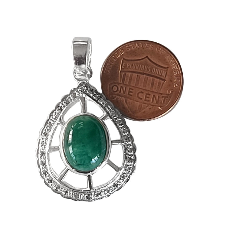Natural Diamond Studded Precious Emerald 925 Sterling Silver Assorted Vintage Pendants Necklace - AAA Grade Handmade Jewelry- Gifts For Her