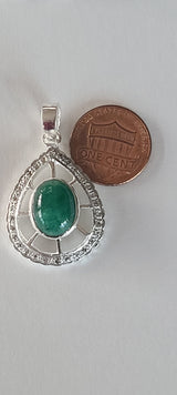 Natural Diamond Studded Precious Emerald 925 Sterling Silver Assorted Vintage Pendants Necklace - AAA Grade Handmade Jewelry- Gifts For Her