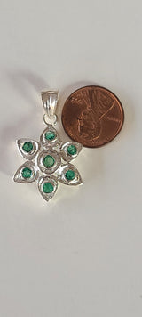 Natural Diamond Studded Precious Emerald 925 Sterling Silver Assorted Vintage Pendants Necklace - AAA Grade Handmade Jewelry- Gifts For Her