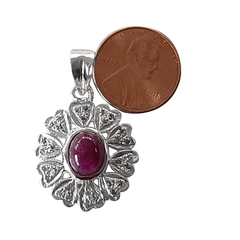 Natural Diamond Studded Precious Ruby 925 Sterling Silver Assorted Vintage Pendants Necklace - AAA Grade Handmade DIY Jewelry- Gifts For Her