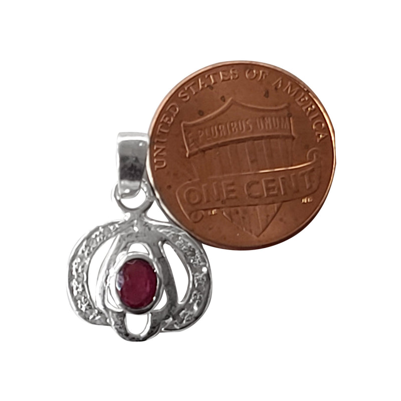 Natural Diamond Studded Precious Ruby 925 Sterling Silver Assorted Vintage Pendants Necklace - AAA Grade Handmade DIY Jewelry- Gifts For Her