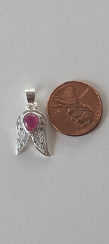 Natural Diamond Studded Precious Ruby 925 Sterling Silver Assorted Vintage Pendants Necklace - AAA Grade Handmade DIY Jewelry- Gifts For Her