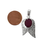 Natural Diamond Studded Precious Ruby 925 Sterling Silver Assorted Vintage Pendants Necklace - AAA Grade Handmade DIY Jewelry- Gifts For Her