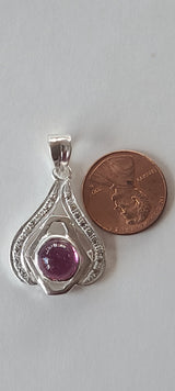 Natural Diamond Studded Precious Ruby 925 Sterling Silver Assorted Vintage Pendants Necklace - AAA Grade Handmade DIY Jewelry- Gifts For Her