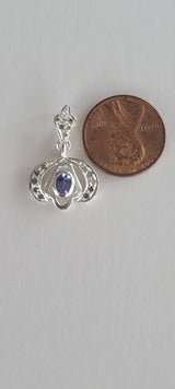 Natural Diamond Studded Precious Blue Sapphire 925 Sterling Silver Assorted Vintage Pendants Necklace - AAA Grade Handmade - Gifts For Her