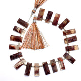 Phantom quartz handmade gemstone bead strand 58 carat.
