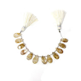 Pear Golden Rutilated Quartz Beads - DIY Beading Supplies