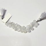 Rainbow Moonstone natural semi-precious gemstone bead strands, pear-shaped 4-inch long bead strand, faceted bead size 4.5X6-4.5X7mm handmade gemstone bead strand 19, 20, 22 Carat, women jewelry making necklaces, earrings, and bracelets bead strands.