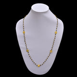Black Spinel gemstone faceted rondelle bead rosary coin chain 24k gold plated over silver, women jewelry making necklaces, earrings, anklets, and bracelets.