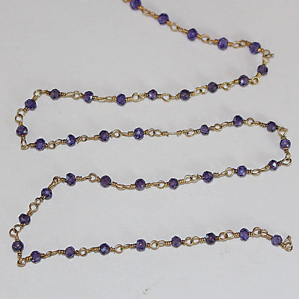 Zircon Amethyst Rosary Chain Jewelry