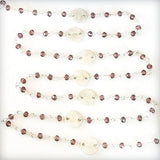 Smoky Quartz gemstone faceted rondelle bead rosary coin chain women jewelry making necklaces, earrings, anklets, and bracelets.