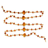 Dark Citrine gemstone faceted rondelle bead 3-4mm rosary coin chain 24k gold plated over silver, women jewelry making necklaces, earrings, anklets, and bracelets.