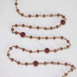 Rhodolite Garnet gemstone faceted rondelle bead 3mm rosary chain women jewelry making necklaces, earrings, anklets, and bracelets.