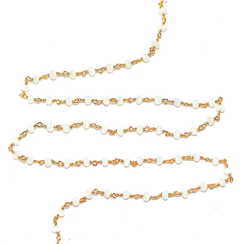 Blue Peruvian Chalcedony quartz gemstone bead chain 24k gold plated over silver, women jewelry making necklaces, earrings, and bracelets bead chain.