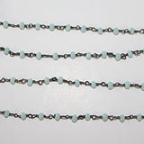 amazonite quartz gemstone bead chain 24k gold plated over silver, women jewelry making necklaces, earrings, and bracelets bead chain.