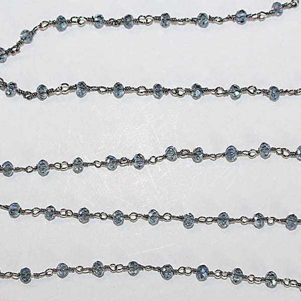dark mystic quartz gemstone bead chain 24k gold plated over silver, women jewelry making necklaces, earrings, and bracelets bead chain.