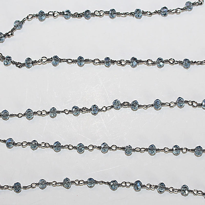 dark mystic quartz gemstone bead chain 24k gold plated over silver, women jewelry making necklaces, earrings, and bracelets bead chain.