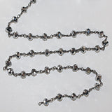 pyrite quartz gemstone bead chain 24k gold plated over silver, women jewelry making necklaces, earrings, and bracelets bead chain.