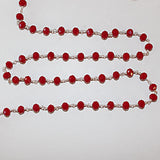 red coral quartz gemstone bead chain silver, women jewelry making necklaces, earrings, and bracelets bead chain.