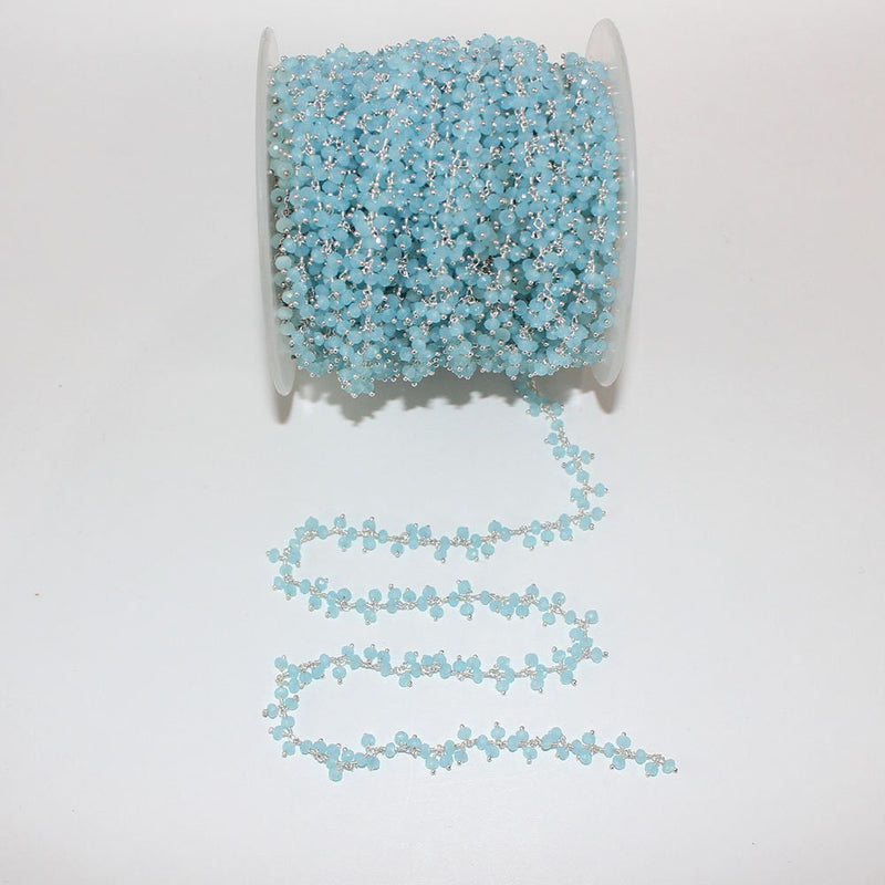 blue peruvian chalcedony quartz birthstone month March, zodiac sign Gemini.