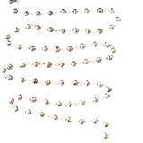 Pyrite natural semi-precious gemstone beads 3-4mm silver plated rosary chain for a necklace, earrings, anklet, and bracelet making.