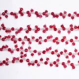ruby quartz gemstone bead chain silver, women jewelry making necklaces, earrings, and bracelets bead chain.