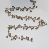 smoky quartz gemstone bead chain silver, women jewelry making necklaces, earrings, and bracelets bead chain.