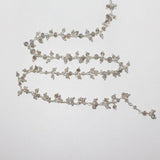 labradorite natural semi-precious gemstone beads silver rosary chain for a necklace, earrings, anklet, and bracelet making.