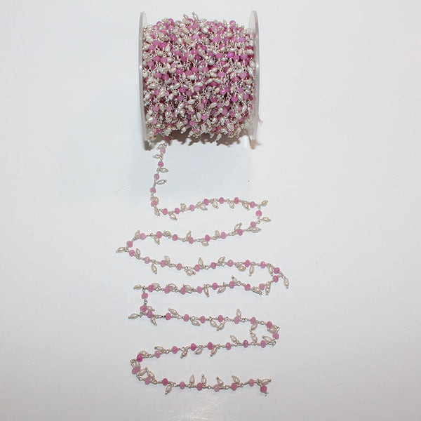 fuschia pink chalcedony birthstone month March, zodiac sign Gemini.