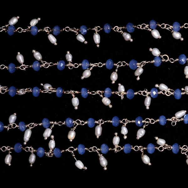dark mystic quartz gemstone bead chain silver, women jewelry making necklaces, earrings, and bracelets bead chain.