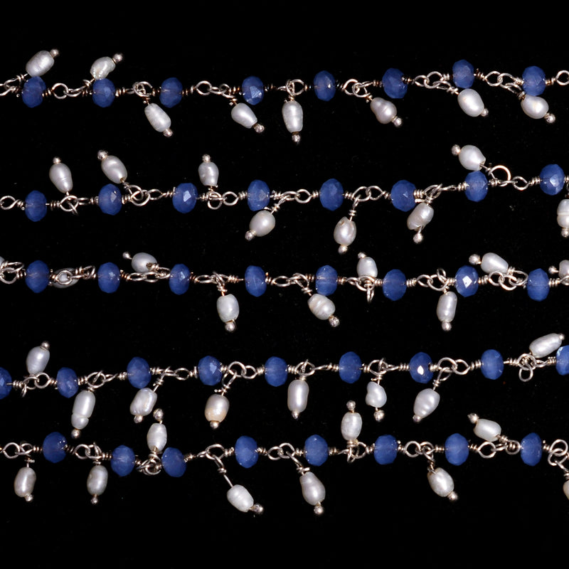 dark mystic quartz gemstone bead chain silver, women jewelry making necklaces, earrings, and bracelets bead chain.