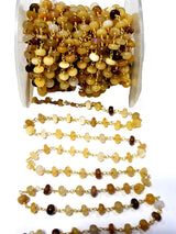 ethiopian opal semi-precious gemstone beads black oxidized antique rosary chain for a necklace, earrings, anklet, and bracelet making.