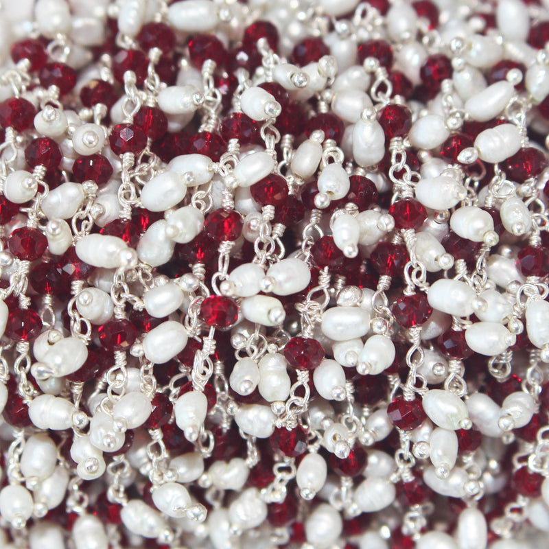 rhodolite garnet quartz gemstone bead chain silver, women jewelry making necklaces, earrings, and bracelets bead chain.