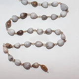 marys tear semi-precious gemstone beads black oxidized antique rosary chain for a necklace, earrings, anklet, and bracelet making.