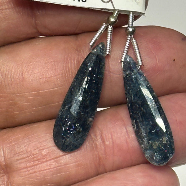 Royal Blue Kyanite Pear Bead, AAA Quality Gemstone (8X20mm)