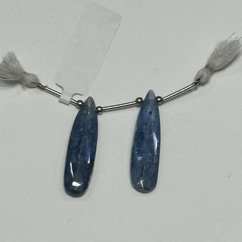 Blue Kyanite Natural AAA Quality Semi Precious Gemstone Bead 8X30mm & 20Ct Pear Diy Women Jewelry Making Earrings Necklace Pendant