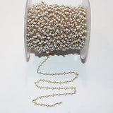 freshwater pearl faceted 2.5mm 3mm 4mm bead rosary chain.
