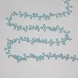 blue peruvian chalcedony quartz gemstone bead chain silver, women jewelry making necklaces, earrings, and bracelets bead chain.