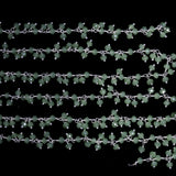 green chalcedony quartz gemstone bead chain silver, women jewelry making necklaces, earrings, and bracelets bead chain.