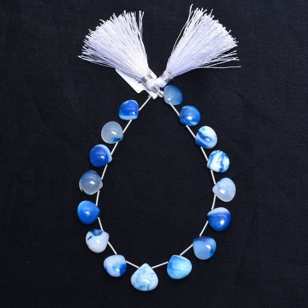 Opal (Treated) Smooth Heart 4 inch Bead Strand 9-9.5mm & 18 Cts Natural Semi Precious Gemstone Birthstone Women Jewelry Making Necklace DIY