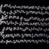 pink opal quartz gemstone bead chain silver, women jewelry making necklaces, earrings, and bracelets bead chain.