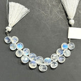 Rainbow Moonstone Smooth Heart 4 inch Bead Strand 5-5.5mm & 16 Cts Natural Semi Precious Gemstone Birthstone Women Jewelry Making Crafts DIY
