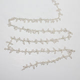 white chalcedony quartz gemstone bead chain silver, women jewelry making necklaces, earrings, and bracelets bead chain.