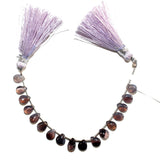 Scorolite Smooth Pear 4 inch Bead Strand 5X6-5X7mm & 12 Cts Natural Semi Precious Gemstone Birthstone Women Jewelry Making Necklace Chakra