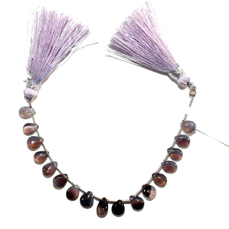 Scorolite Smooth Pear 4 inch Bead Strand 5X6-5X7mm & 12 Cts Natural Semi Precious Gemstone Birthstone Women Jewelry Making Necklace Chakra