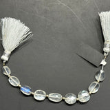 Siloni Moonstone Faceted Flat Tumble 4 inch Bead Strand 10.5X10.5-10.5X11mm & 29 Cts Natural Semi Precious Gemstone Birthstone Chakra Crafts